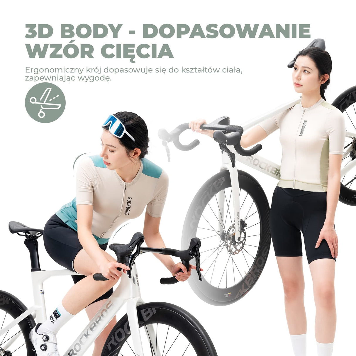 ROCKBROS Damska Koszulka Rowerowa Morandi Koszulki