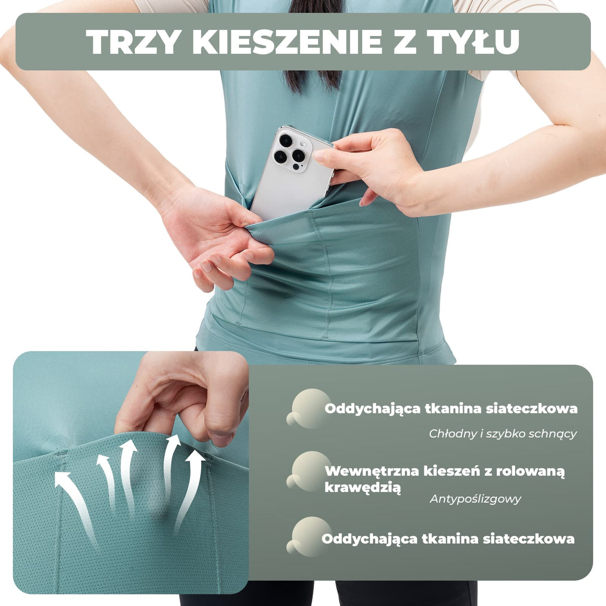 ROCKBROS Damska Koszulka Rowerowa Morandi Koszulki