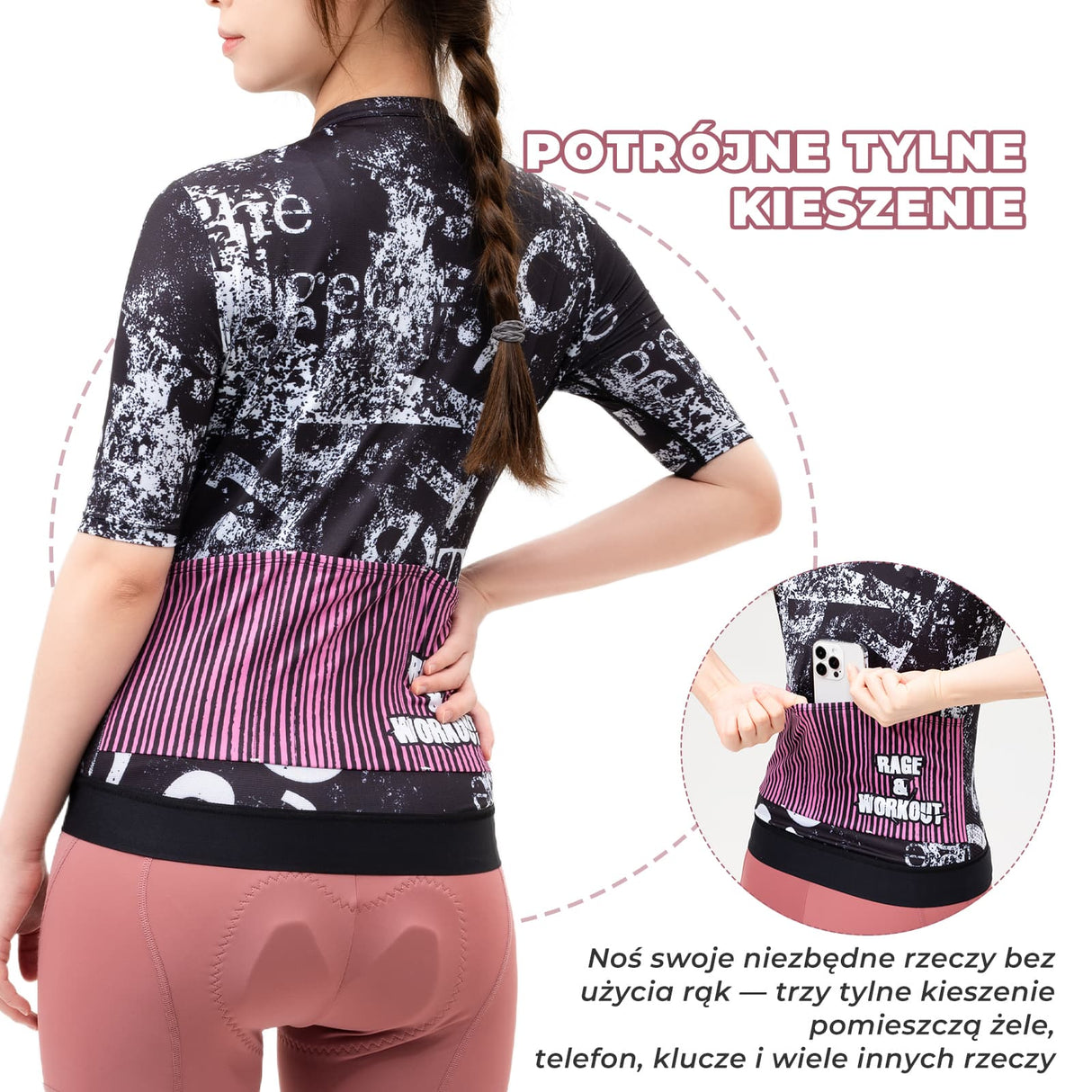 ROCKBROS Damska koszulka rowerowa z filtrem UV i systemem Quick-Dry-YDDX012 Koszulki