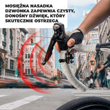 ROCKBROS Dual Hammer Bike Bell – Głośny, podwójny dzwonek rowerowy dla dzieci i dorosłych-Czarny