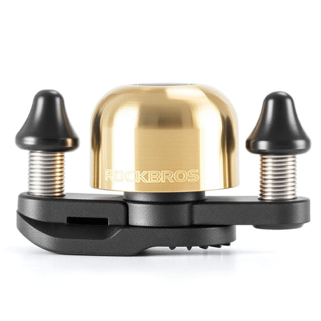 ROCKBROS Dual Hammer Bike Bell – Głośny, podwójny dzwonek rowerowy dla dzieci i dorosłych-Czarnyzloty