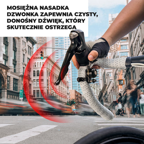 ROCKBROS Dual Hammer Bike Bell – Głośny, podwójny dzwonek rowerowy dla dzieci i dorosłych-Czarnyzloty