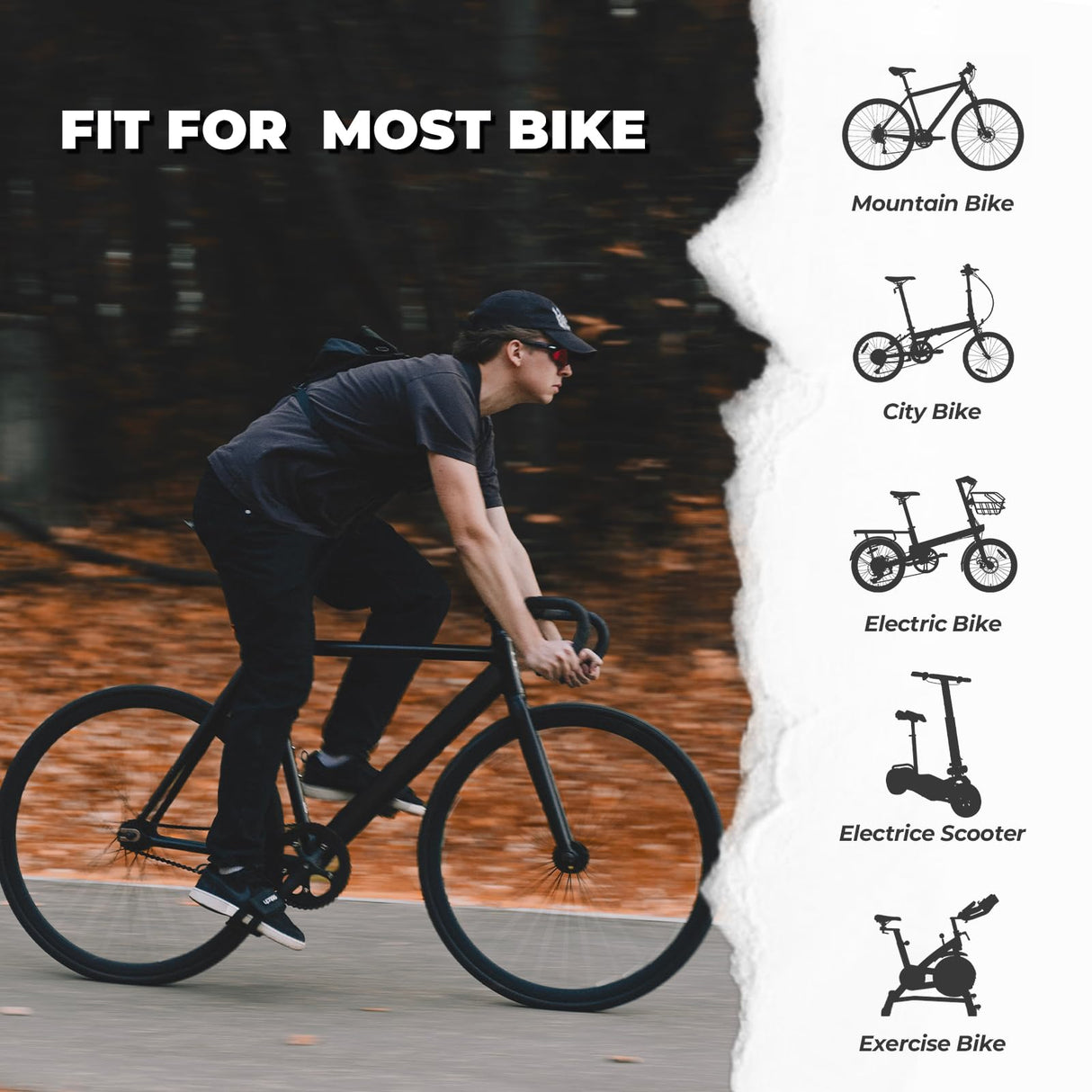 ROCKBROS ROCKBROS Duże, wygodne, ergonomiczne siodełko rowerowe, siodełko rowerowe MTB szosowe dla mężczyzn i kobiet, amortyzująca i wodoodporna poduszka, 27x26cm Siodełka rowerowe