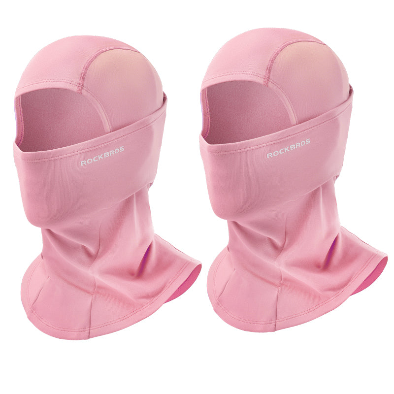 ROCKBROS Zestaw 2 szt. Kominiarka Jesienno-Zimowa Wiatroszczelna Przeciwpyłowa Oddychająca Jeden Rozmiar-LF7345 KominiarkiRóżowy