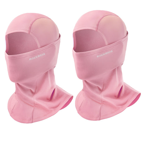 ROCKBROS Zestaw 2 szt. Kominiarka Jesienno-Zimowa Wiatroszczelna Przeciwpyłowa Oddychająca Jeden Rozmiar-LF7345 KominiarkiRóżowy