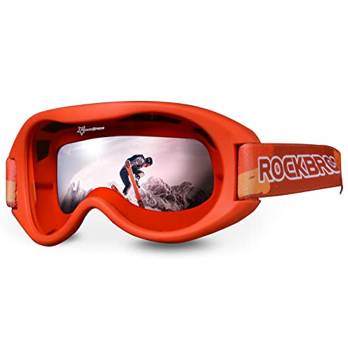 ROCKBROS Dziecięce gogle narciarskie Snowboard Okulary Ochrona przed promieniowaniem UV-1927 Gogle narciarskie