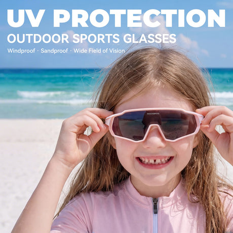ROCKBROS Dziecięce Okulary Sportowe Inteligentna Ochrona Wzroku i Komfort-SP383 Okulary i gogle