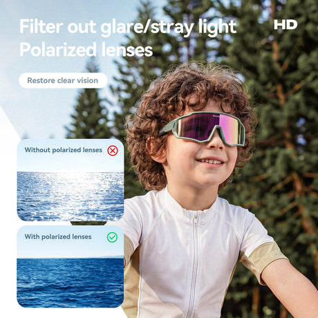 ROCKBROS Dziecięce Okulary Sportowe Inteligentna Ochrona Wzroku i Komfort-SP383 Okulary i gogle