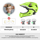 Kask Dziecięcy z Motywem Kreskówkowym i Odpinaną Osłoną Podbródka-TT-32