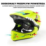 Kask Dziecięcy z Motywem Kreskówkowym i Odpinaną Osłoną Podbródka-TT-32