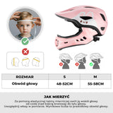 Kask Dziecięcy z Motywem Kreskówkowym i Odpinaną Osłoną Podbródka-TT-32