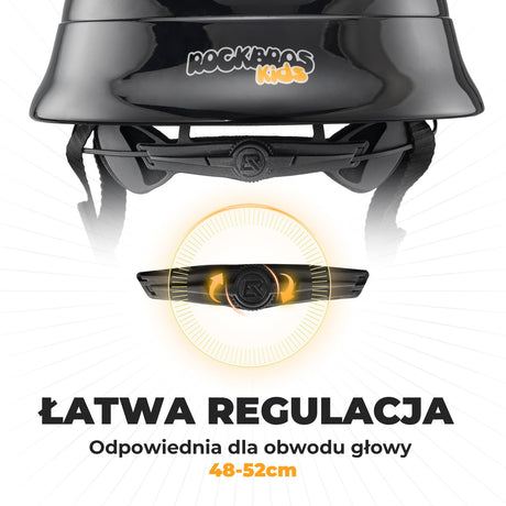 ROCKBROS Dziecięcy Kask Rowerowy Lekki, Regulowany i Bezpieczny Pasuje do Obwód Głowy 48-52 cm