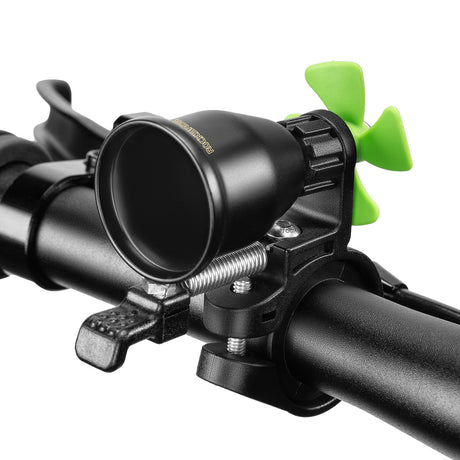 ROCKBROS Dzwonek Rowerowy z Wiatraczkiem 80dB Pasująca Średnica Kierownicy 22–31,8 mm Dzwonki