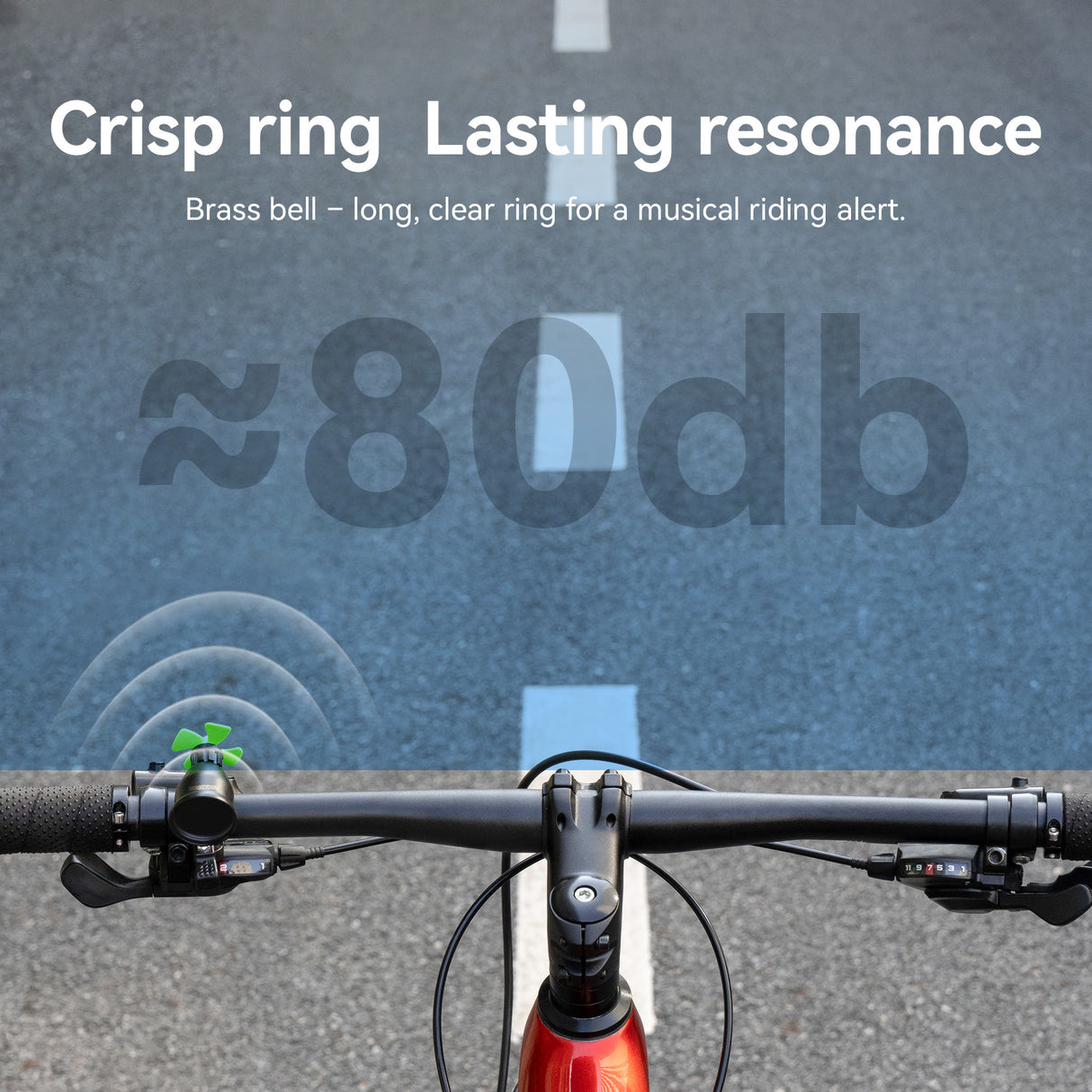 Dzwonek Rowerowy z Wiatraczkiem 80dB Pasująca Średnica Kierownicy 22–31,8 mm