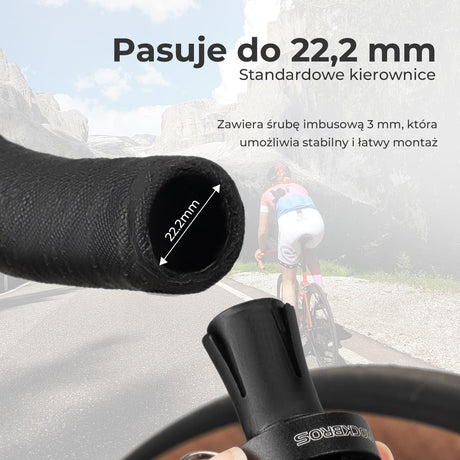 ROCKBROS Dzwonek do Roweru Szosowego Kompatybilny 100dB z Kierownicami 22,2 mm-BB2502 Dzwonki