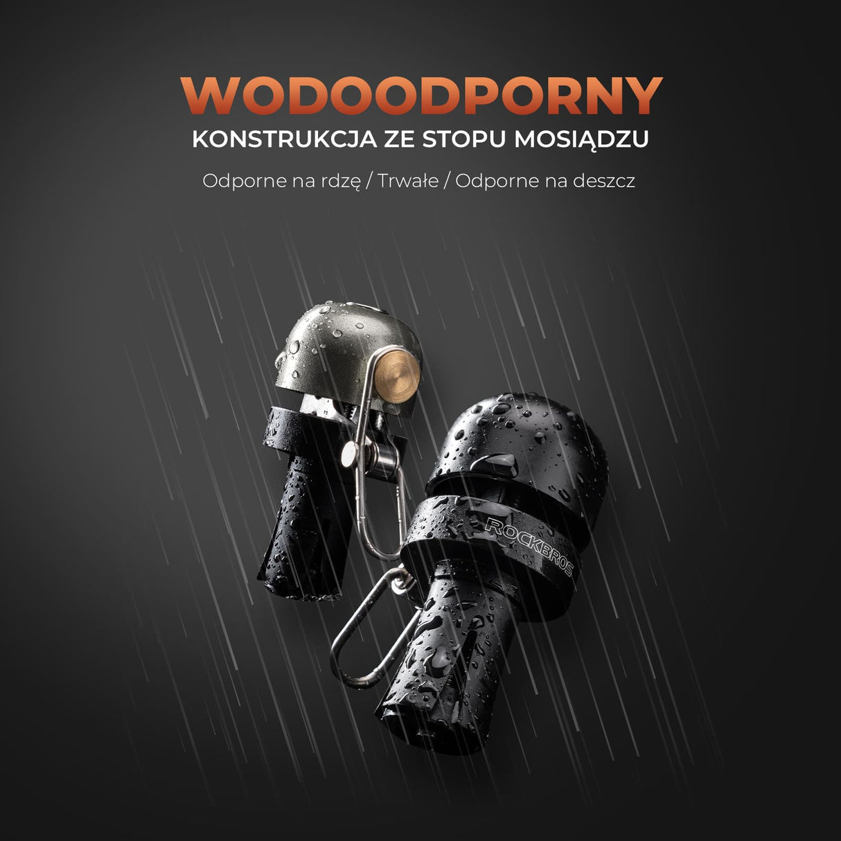 ROCKBROS Dzwonek do Roweru Szosowego Kompatybilny 100dB z Kierownicami 22,2 mm-BB2502 Dzwonki
