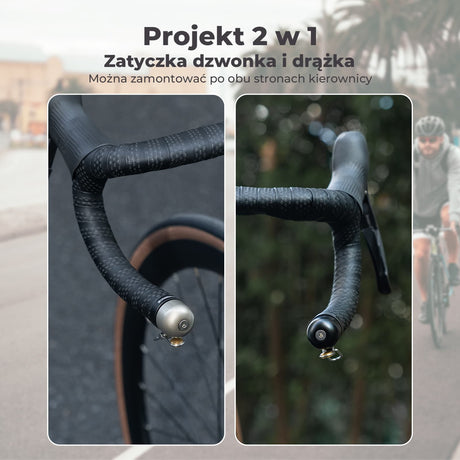 ROCKBROS Dzwonek do Roweru Szosowego Kompatybilny 100dB z Kierownicami 22,2 mm-BB2502 Dzwonki
