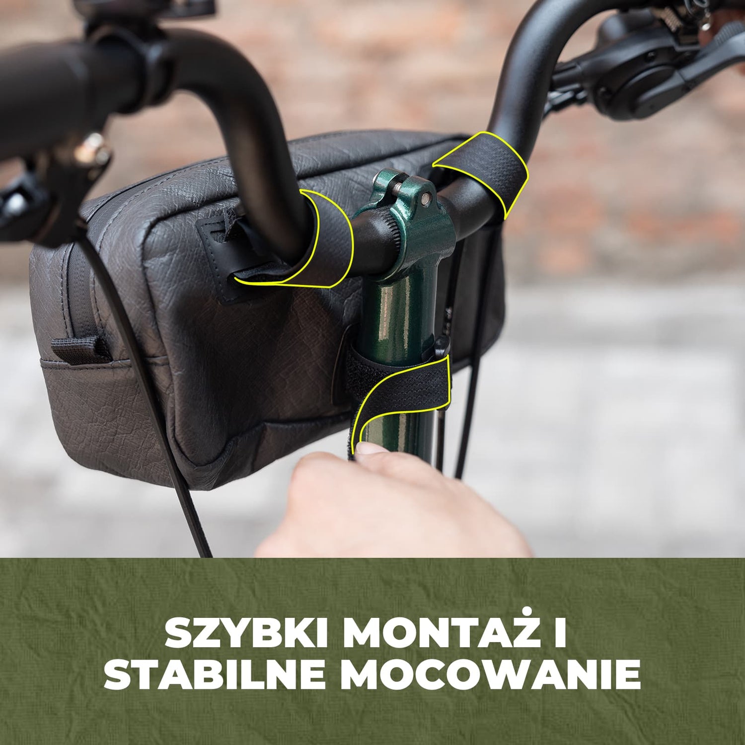 ROCKBROS Ekologiczna Torby na Kierownicę 2-w-1 Pojemność 1,5 L-DB001 Torby na kierownicę