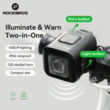 ROCKBROS Elektryczny Klakson i Przednia Lampa 2-w-1 – SKL01 Światła rowerowe