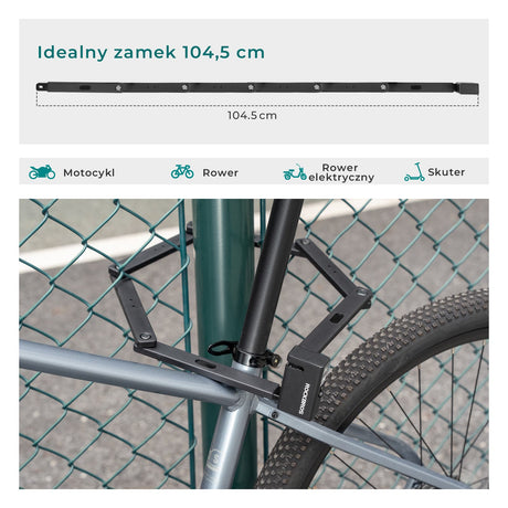 ROCKBROS Składane Zabezpieczenie Roweru 104 cm Zapięcia