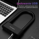 ROCKBROS Blokada Na Odcisk Palca Wodoodporna, Bluetooth z Kluczem Awaryjnym-818 Zapięcia
