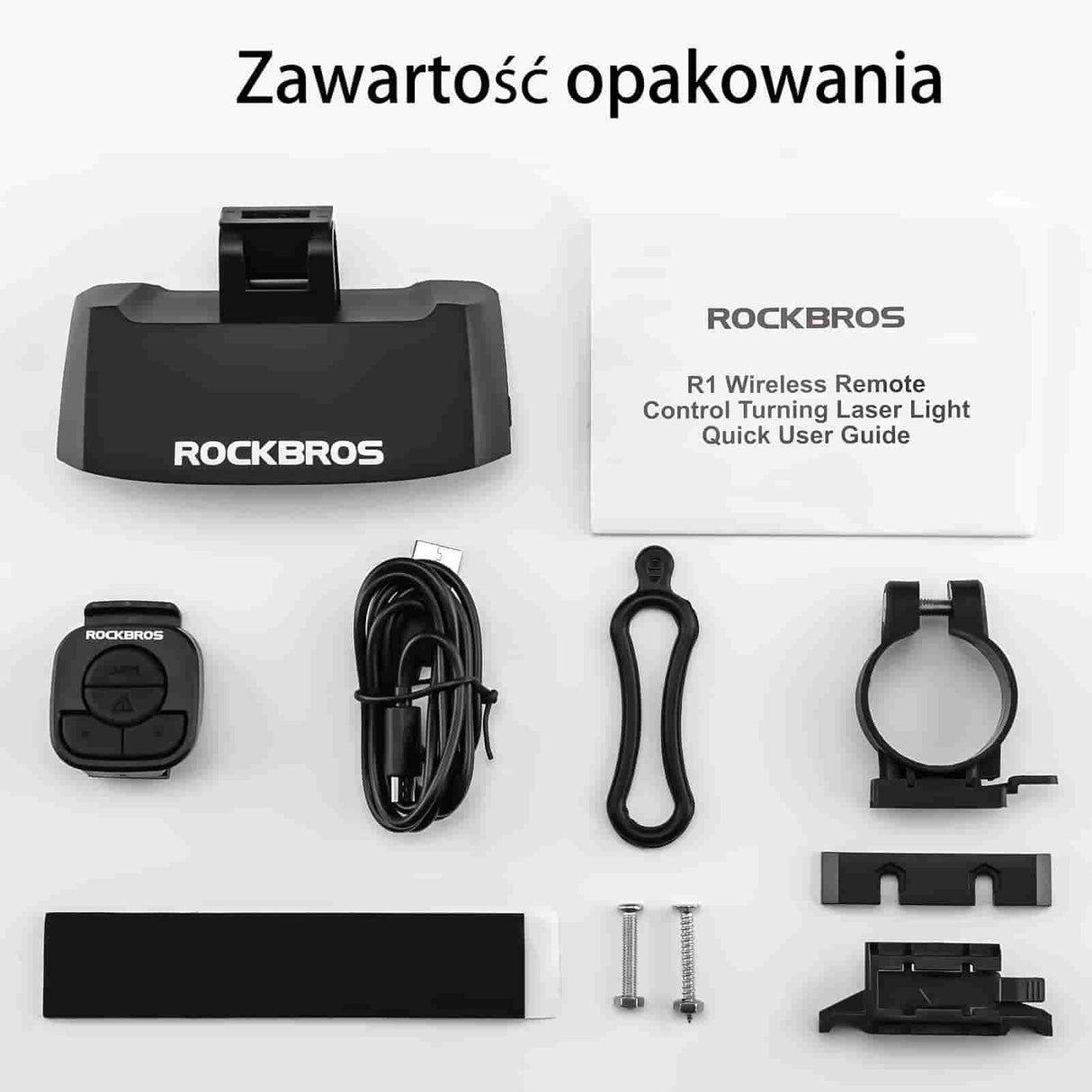ROCKBROS Inteligentna Lampka Tylna Kierunkowskazy, Laser i Pilot 80 lumenów Światła rowerowe
