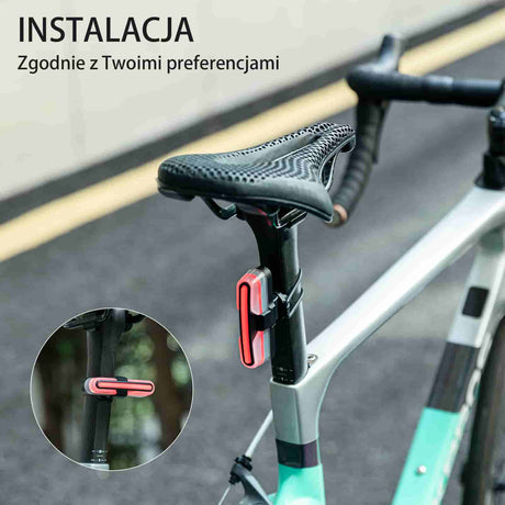 ROCKBROS Tylna Lampka Rowerowa USB Z Czujnikiem Hamowania 5 Trybów-REX02 Światła rowerowe