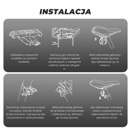 ROCKBROS Inteligentna Lampka Tylna z Klaksonem – A8Pro Światła rowerowe