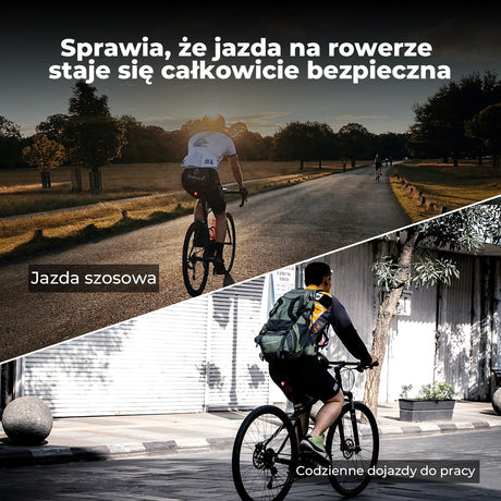 ROCKBROS Inteligentna Lampka Tylna z Klaksonem – A8Pro Światła rowerowe