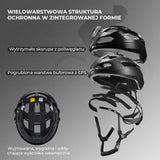 ROCKBROS Inteligentny Lekki Kask Rowerowy Z Tylną Lampką Sterowaną Pilotem, Z Regulowanym Obwodem Głowy