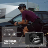 ROCKBROS Inteligentny Lekki Kask Rowerowy Z Tylną Lampką Sterowaną Pilotem, Z Regulowanym Obwodem Głowy