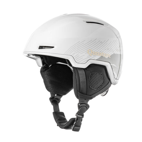 ROCKBROS Qunature Kask Narciarski z Ochraniaczami i Nausznikiem dla Kobiet i Mężczyzn-S-313 KaskiBiały S
