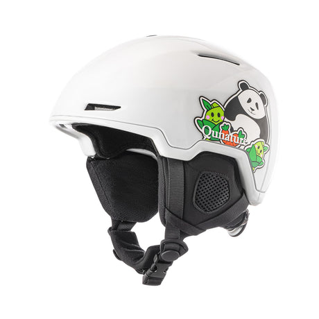 ROCKBROS Qunature Kask Narciarski z Ochraniaczami i Nausznikiem dla Kobiet i Mężczyzn-S-313 KaskiWzór pandy biały S