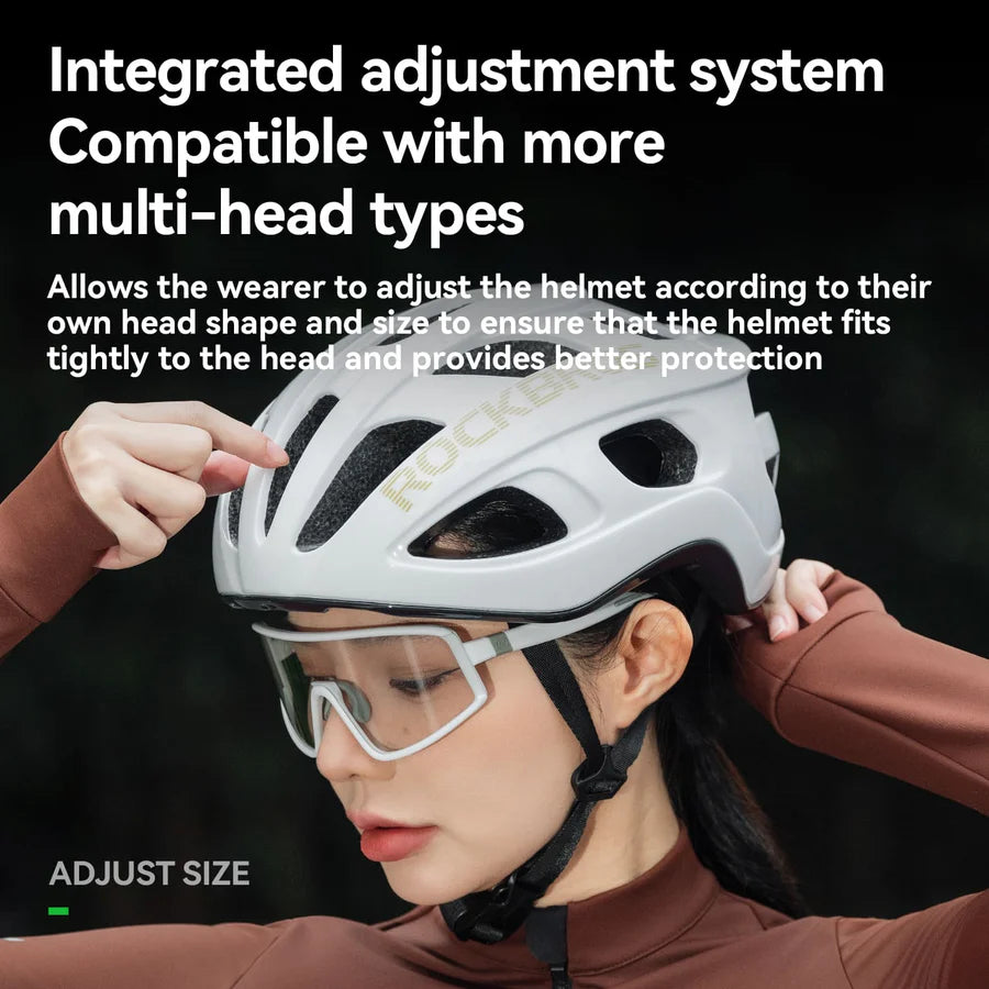 Kask Rowerowy Lekki I Antybakteryjny Z Regulacją Obwodu Głowy 58-62cm-LK-66