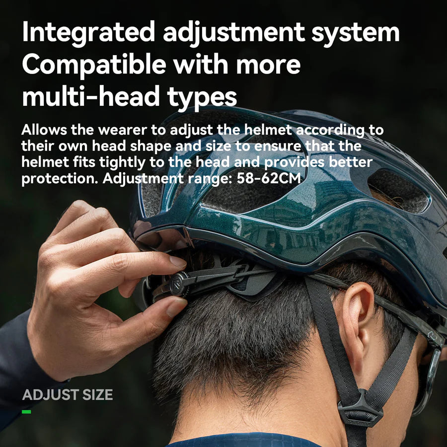 Kask Rowerowy Lekki I Antybakteryjny Z Regulacją Obwodu Głowy 58-62cm-LK-66