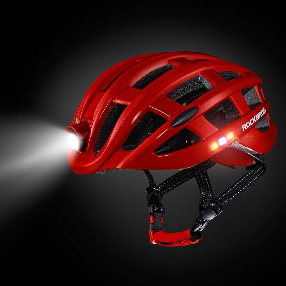 ROCKBROS Kask Rowerowy Z Światłem Ostrzegawczym-ZN1001 Kaski