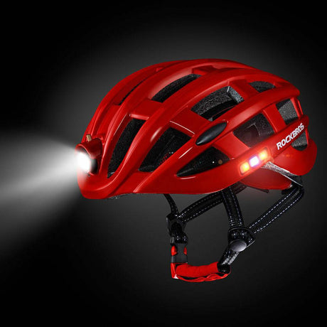 ROCKBROS Kask Rowerowy Z Światłem Ostrzegawczym-ZN1001 Kaski