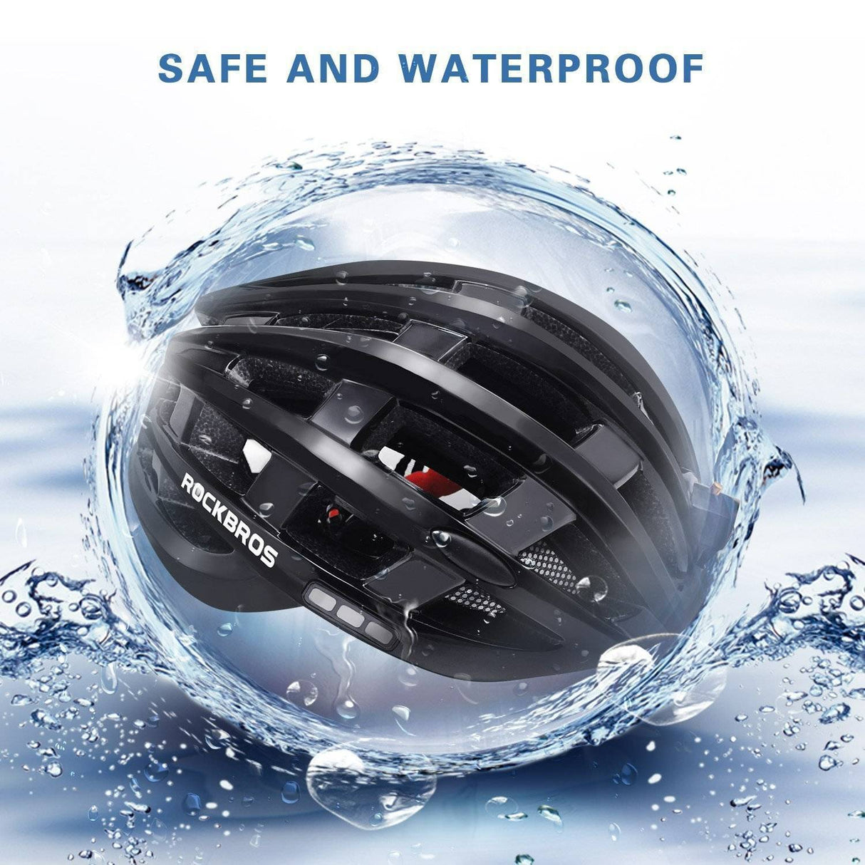 ROCKBROS Kask Rowerowy Z Światłem Ostrzegawczym-ZN1001 Kaski