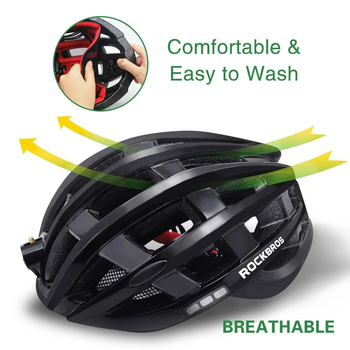 Kask Rowerowy Z Światłem Ostrzegawczym-ZN1001