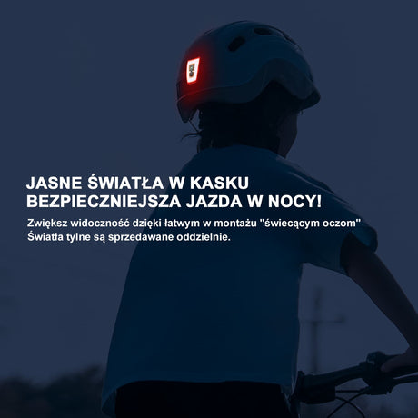 ROCKBROS Kask Rowerowy z Uchwytem Na Światło Tylne Dla Dzieci w Wieku 6-18 Lat-LK-23-Grau