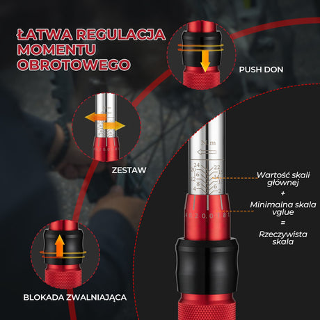 ROCKBROS Klucz Dynamometryczny 2–24 Nm Precyzyjny, Wytrzymały I Wszechstronny Narzędzia do naprawy roweru