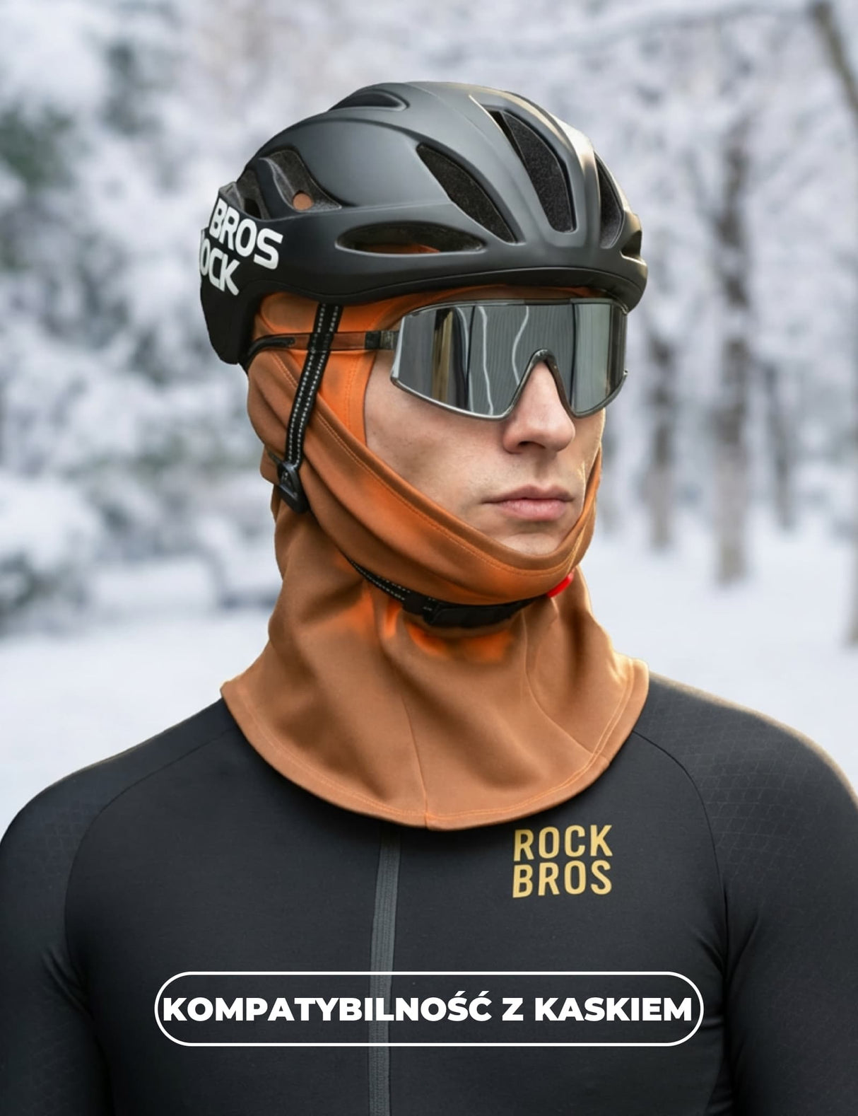 ROCKBROS Kominiarka Termoaktywna Zmienna Kolorystycznie, Ciepła i Wiatroszczelna-LF25813 Kominiarki