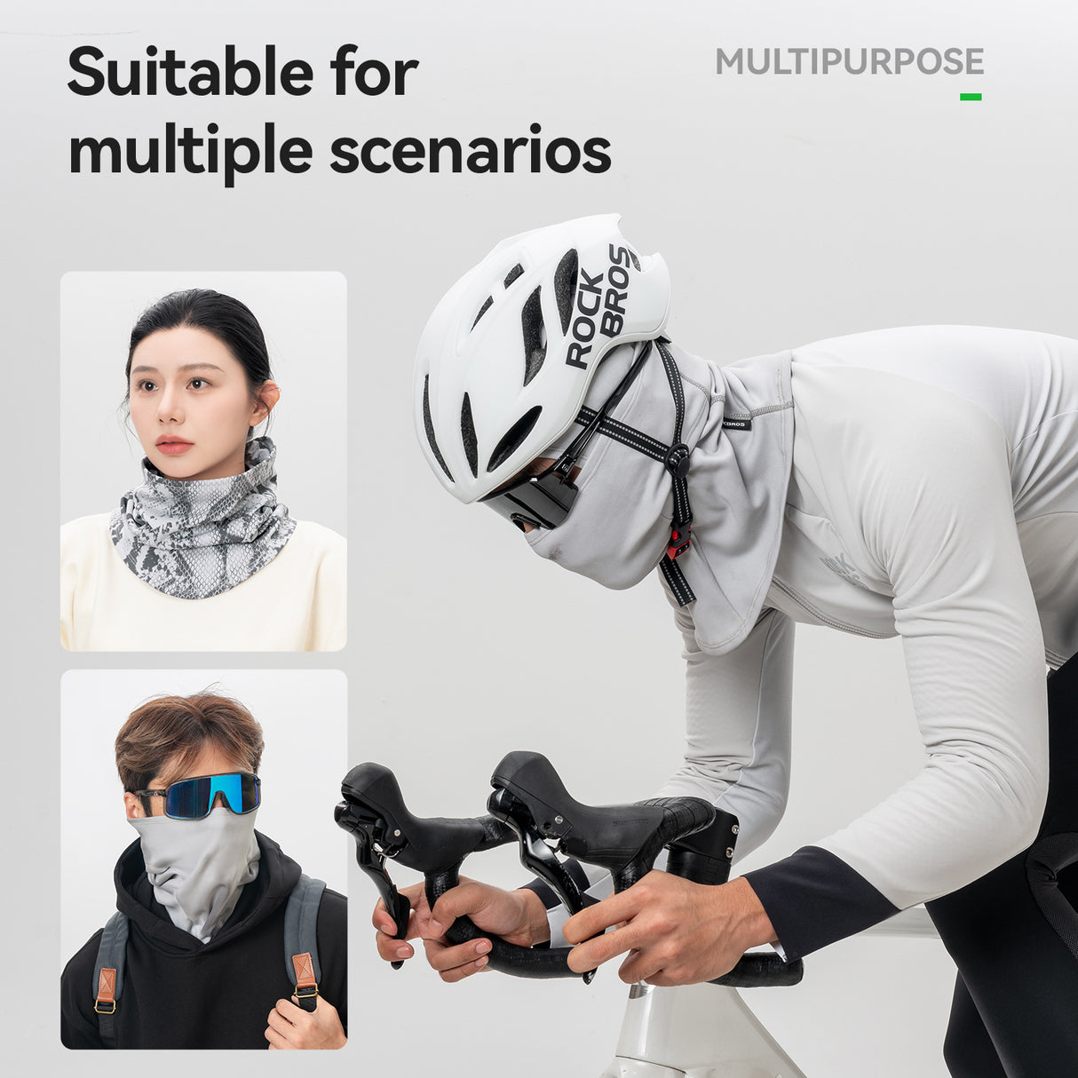 ROCKBROS Kominiarka Termoaktywna Zmienna Kolorystycznie, Ciepła i Wiatroszczelna-LF25813 Kominiarki