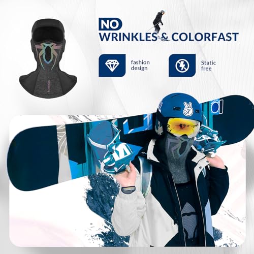ROCKBROS Kominiarka Zimowa Unisex Ciepła, Oddychająca i Wiatroodporna, Miękka Balaclava na Zimę-YPP054 Kominiarki