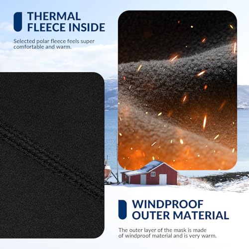 ROCKBROS Kominiarka Zimowa Unisex Ciepła, Oddychająca i Wiatroodporna, Miękka Balaclava na Zimę-YPP054 Kominiarki