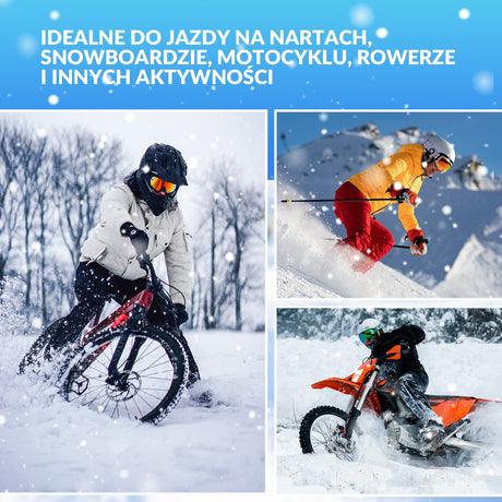 ROCKBROS Kominiarka na Narty Zagęszczony i Ciepły Zielona Maska