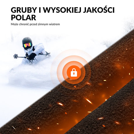 ROCKBROS Kominiarka na Narty Zagęszczony i Ciepły Zielona Maska