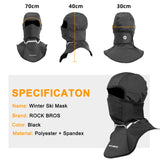 ROCKBROS Kominiarka Rowerowa, Ciepła, Wiatroszczelna Dla Mężczyzn/Kobiet Kominiarki