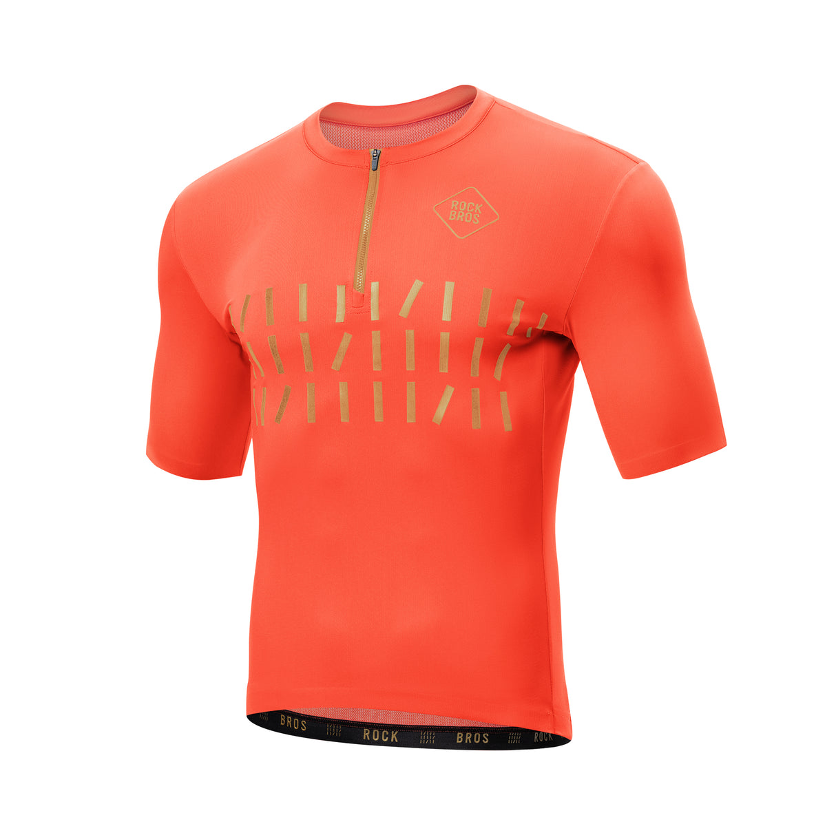 ROCKBROS Koszulka rowerowa z krótkim rękawem i zamkiem 1/2-YDDX008 KoszulkiCzerwony S