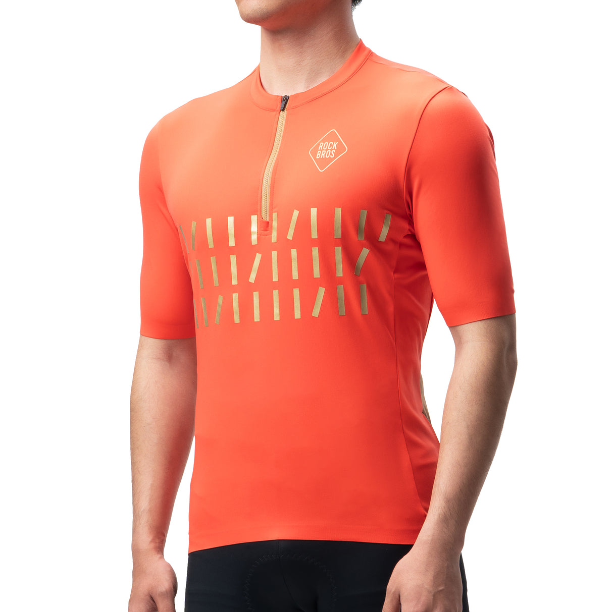 ROCKBROS Koszulka rowerowa z krótkim rękawem i zamkiem 1/2-YDDX008 Koszulki